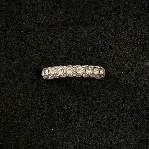 Silver ring with stones size 7